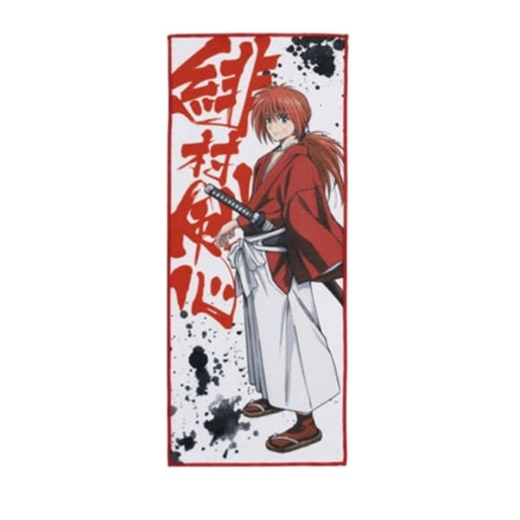 Rurouni Kenshin Himura Graphic Long Towel Red - Picture 1 of 6